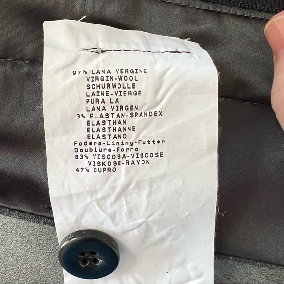 Armani Collezioni Charcoal Gray Virgin Wool Elegant Dress Pants IT 46 US Size 10 - Picture 7 of 10